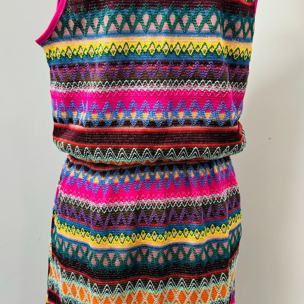 Colorful Patterned Mini Dress - Picture 6 of 8